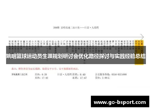 姚明篮球运动员生涯规划研讨会优化路径探讨与实践经验总结