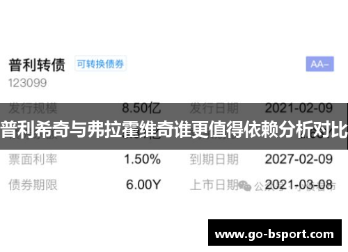 普利希奇与弗拉霍维奇谁更值得依赖分析对比