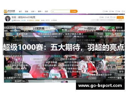 超级1000赛：五大期待，羽超的亮点