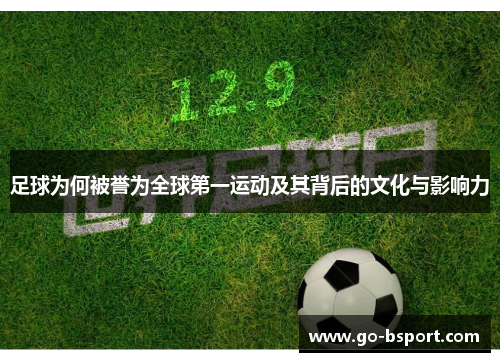 足球为何被誉为全球第一运动及其背后的文化与影响力